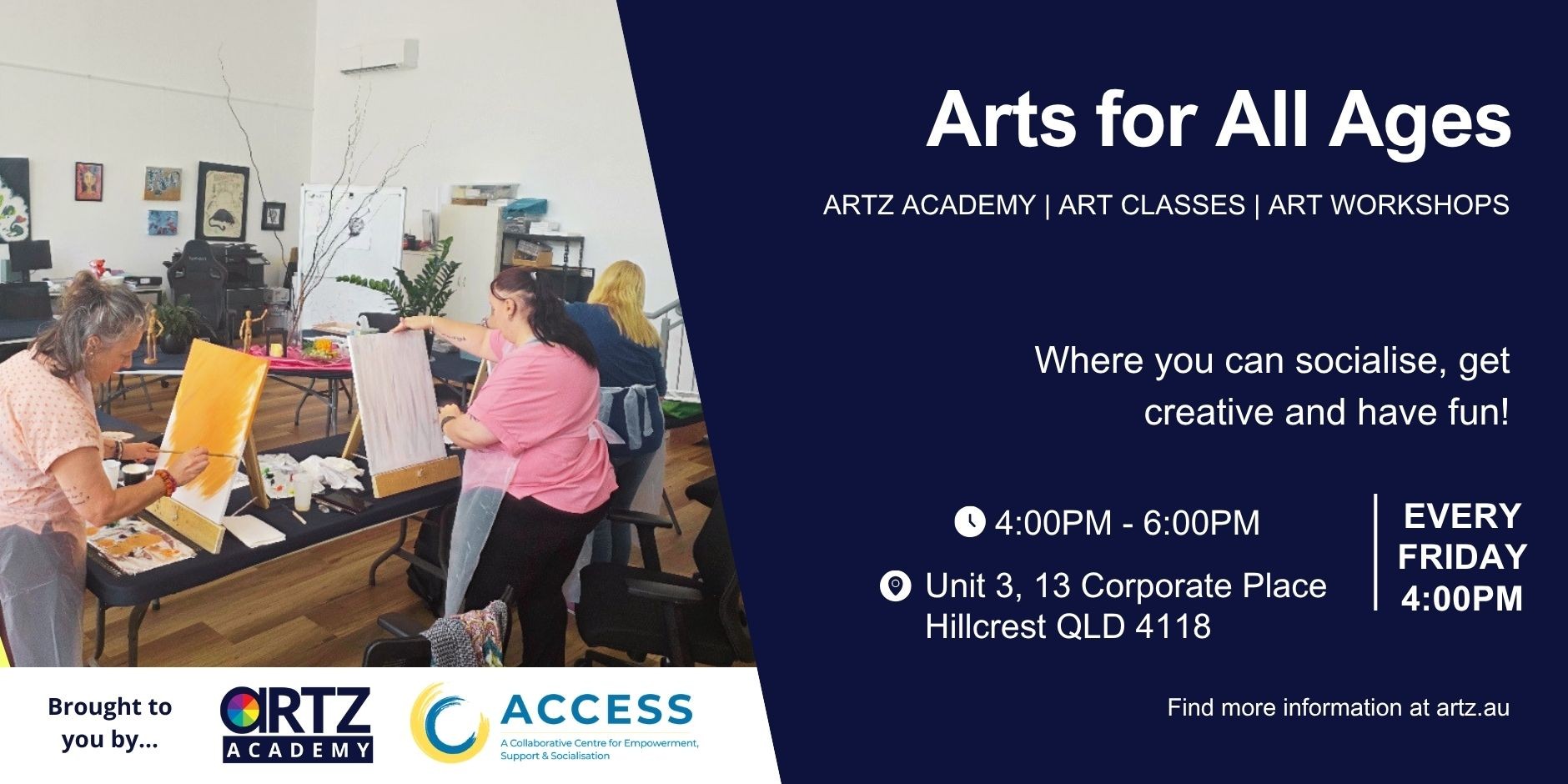 Artz Academy - Friday Evening Art Class (All Ages) Hillcrest