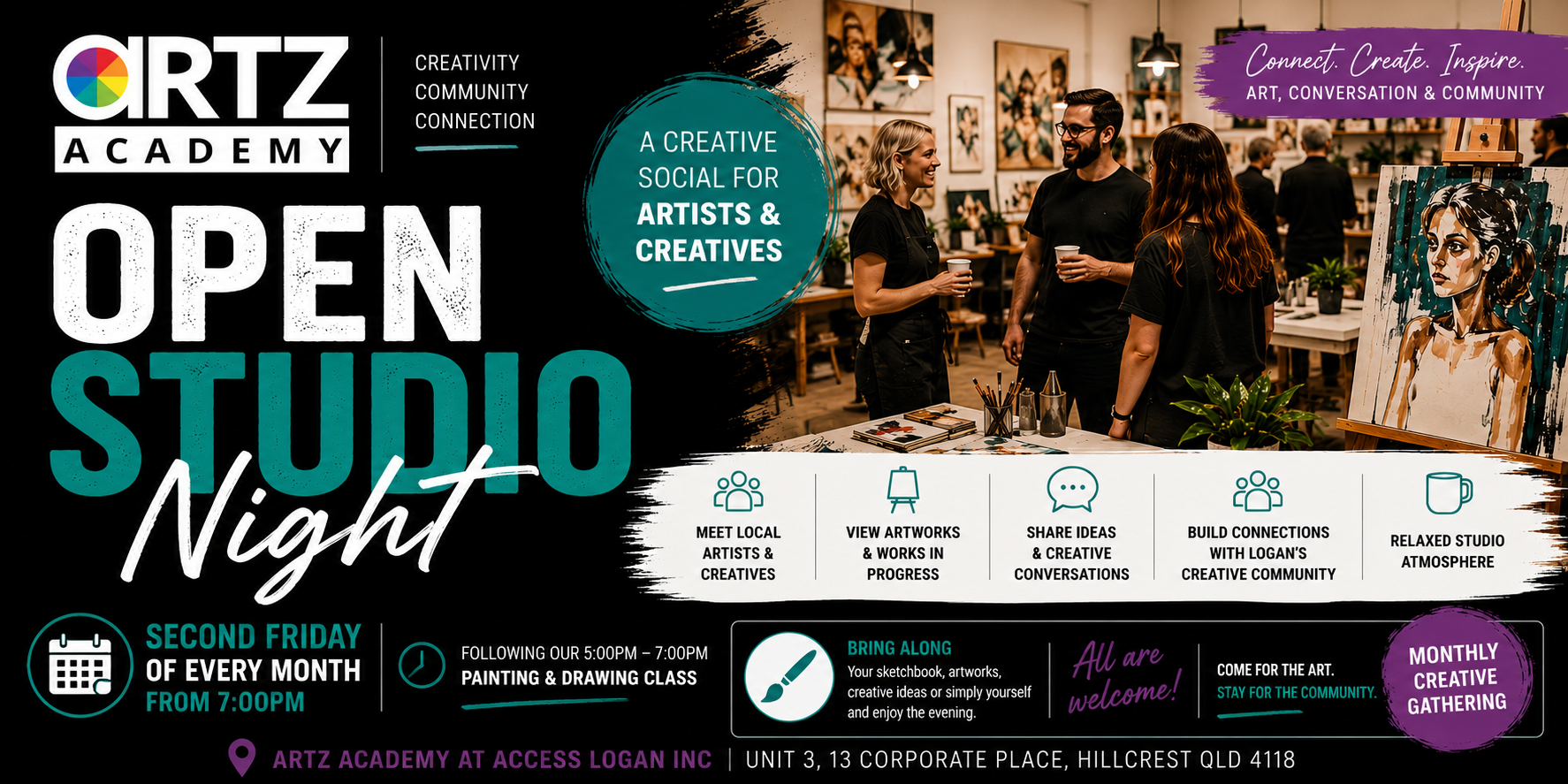 Artz Academy - Open Studio Night - 13 Nov 2026